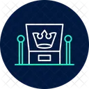 Crown Case Neon Glow Icon