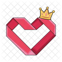 Crown in heart  Icon