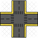 Cruce de carreteras  Icono