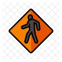 Peatones Cruce Coche Icono