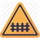 Cruce De Trenes Advertencia De Trafico Transporte Icono