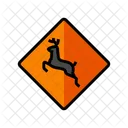 Vida Silvestre Cruce Coche Icono