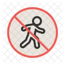 Prohibido El Cruce Peatonal Icono