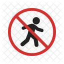 Prohibido El Cruce Peatonal Icono