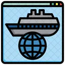 Crucero Internacional Globo Internet Icon