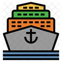 Cruise Yacht Ferry Boat Icon