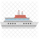 Cruise Ship Luxurious Ride Sea Route Icon
