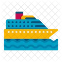 Cruise Ship Water Cargo Freight Container Icon