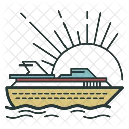 Cruise, Voyage, Ship, Travel, Transport, Holiday  Icon