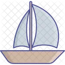 Cruiser Sailing Boat Ship Icon