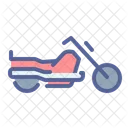 Cruiser Motorcycle Motorbike Icon
