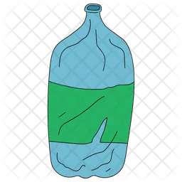 Crumpled plastic bottle  Icon