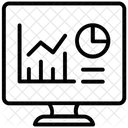 Dashboard Grafico Online Prestazioni Aziendali Icon