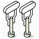 Crutches Mobility Support Icon