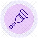 Crutches Color Circle Icon Icon