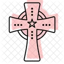 Celtic Cross Color Shadow Thinline Icone Ícone