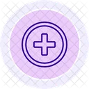 Icono De Circulo De Color Con Cruz Medica Icon