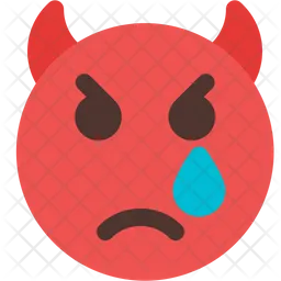Cry Devil Emoji Icon
