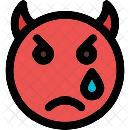 Cry Devil Emoji Icon