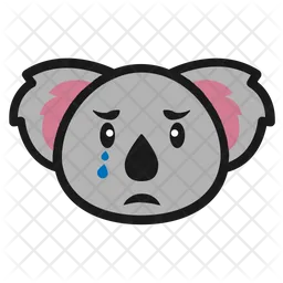 Cry Koala Emoji Icon