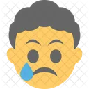 Weeping Sad Face Icon
