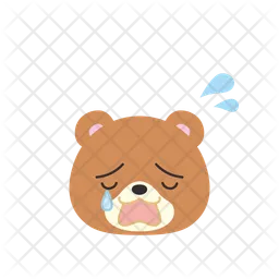 Crying Bear Emoji Icon