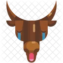 Crying Bull Bull Bull Emoji Icon