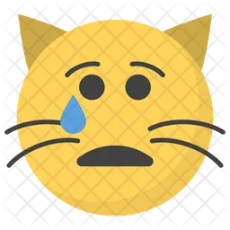 Crying Cat Face Emoji Icon
