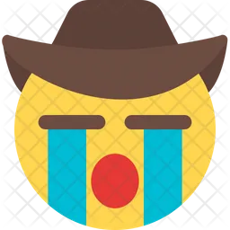 Crying Cowboy Emoji Icon