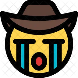 Crying Cowboy Emoji Icon