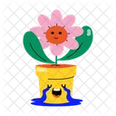 Crying Flower Flower Pot Houseplant Icon