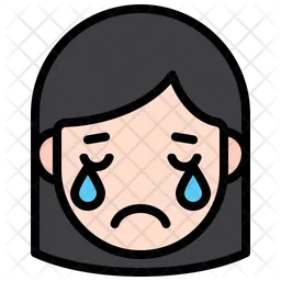 Crying Girl Emoji Icon