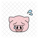 Pig Cry Sad Icon