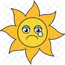 Crying Sun Crying Emoticon Icon