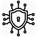 Icone De Ligne De Cryptage De Securite Icon