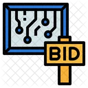 Crypto Bid  Icon