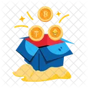 Money Box Bitcoin Box Crypto Box Icon
