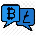 Bubble Talk Bitcoin Chat Digital Money Cryptocurrency Icon