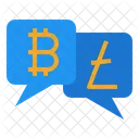 Bubble Talk Bitcoin Chat Digital Money Cryptocurrency Icon