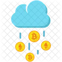 Crypto Cloud Bitcoin Cloud Digital Currency Icon