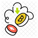 Crypto Cloud Bitcoin Cloud Digital Money Icon