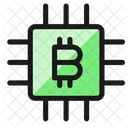 Crypto Currency Bitcoin Chip  Icon