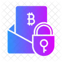 Crypto File Security Bitcoin File Security Cryptocurrency File Security Icon