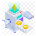 Crypto Industry Mining Machine Icon