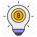 Crypto Innovation Bitcoin Idea Blockchain Idea Icon