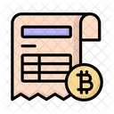 Crypto Invoice Cryptocurrency Bitcoin Invoice Icon