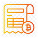 Crypto Invoice Cryptocurrency Bitcoin Invoice Icon