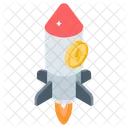 Crypto Launch Crypto Startup Money Launch Icon
