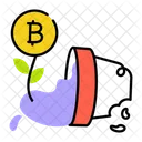 Crypto Loss Bitcoin Loss Bitcoin Plant Icône