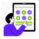 Crypto Market Currency Trading Icon